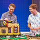 Lego Masters winners mark and steve build a haunted house.